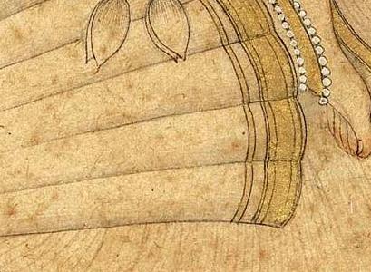 Фрагмент A WOMAN SEATED ON A BALCONY-India Kishangarh 1760