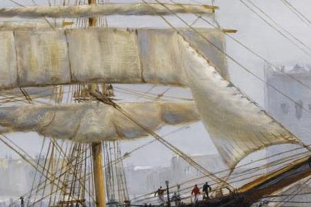 Фрагмент AMERICAN CAPE HORNER ALEX GIBSON, STANDING DOWN THE EAST RIVER OUTWARD BOUND