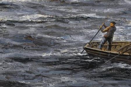 Фрагмент AMERICAN CAPE HORNER ALEX GIBSON, STANDING DOWN THE EAST RIVER OUTWARD BOUND