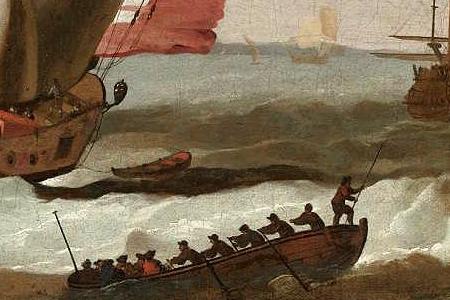 Фрагмент An Admiral of the Red and his squadron off the coast