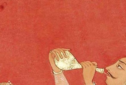 Фрагмент AN ILLUSTRATION FROM A RAGAMALA SERIES JALADHARA SON OF MEGHA RAGA-India Bilaspur 1700