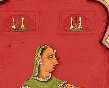 Фрагмент AN ILLUSTRATION FROM A RAGAMALA SERIES RAGINI BHAIRAVI INDIA BILASPUR