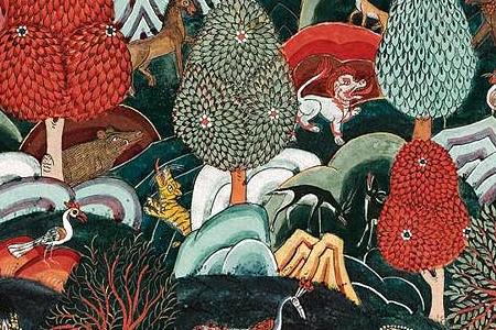 Фрагмент AN ILLUSTRATION FROM THE BHAGAVATA PURANA-INDIAN MINIATURE PAINTINGS Nepalcirca 1750