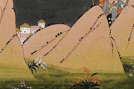 Фрагмент AN ILLUSTRATION FROM THE BHAGAVATA PURANA KRISHNA BATTLES THE DEMON NIKUMBHA