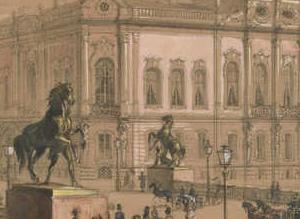 Фрагмент Аничков мост (гравюра)