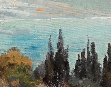 Фрагмент Autumn At the vineyards of Zheltyshev