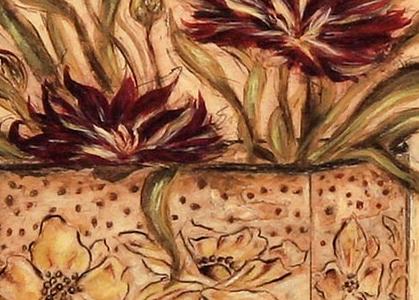 Фрагмент Баночка "Cofee" с цветами