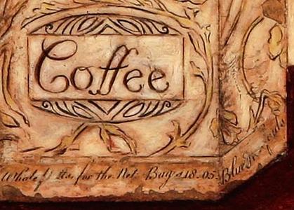 Фрагмент Баночка "Cofee" с цветами