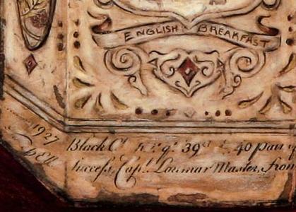 Фрагмент Баночка "Tea" с цветами