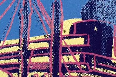 Фрагмент Bateau sur fond bleu