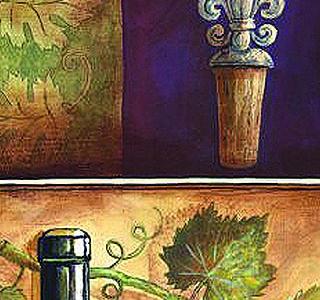 Фрагмент Белое вино гроздь винограда