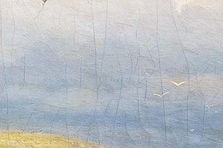 Фрагмент Берег Волги после грозы. 1871.