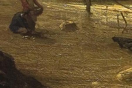 Фрагмент Берег Волги после грозы. 1871.