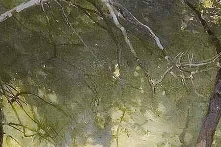 Фрагмент Березовый лес.1908.