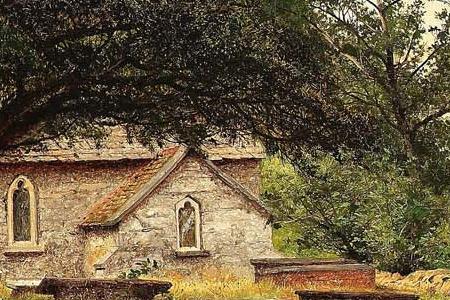 Фрагмент Betwsey coed church on the Conway