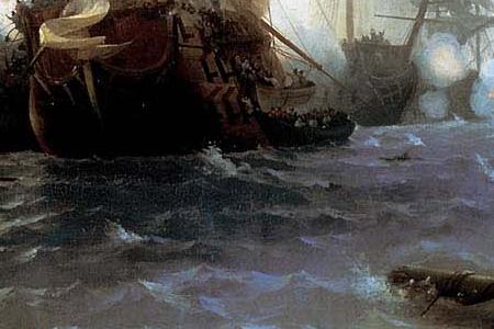 Фрагмент Бой в Хиосском проливе 24 июня 1770 года