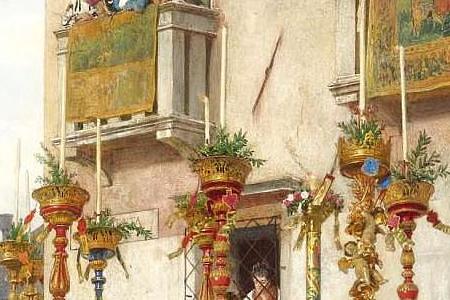 Фрагмент BR UCKE AN DER RIVA DEI SCHIAVONI EINE PROZESSION IN ...