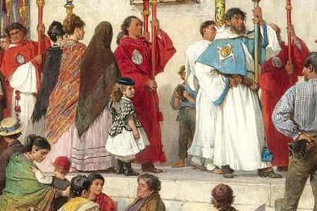 Фрагмент BR UCKE AN DER RIVA DEI SCHIAVONI EINE PROZESSION IN ...