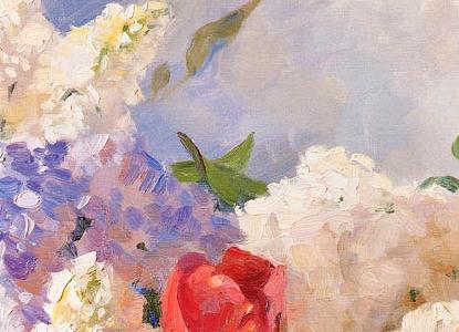 Фрагмент Букет белой сирени