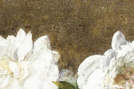 Фрагмент Букет с одико лежащим на столе цветком