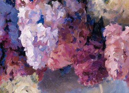 Фрагмент Букет сирени с тюльпаним