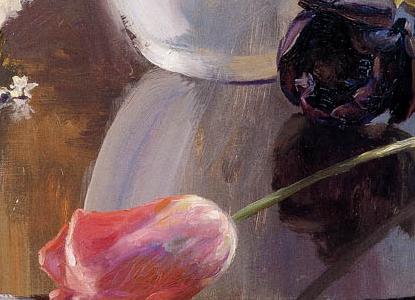 Фрагмент Букет сирени с тюльпаним