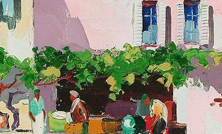 Фрагмент Busy village scene