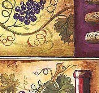 Фрагмент Бутылкакрасного вина гроздь винограда