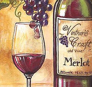 Фрагмент Бутылкакрасного вина гроздь винограда