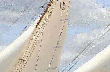 Фрагмент Cambria and Lulworth off the Royal Yacht Squadron; Cambria and Candida off Norris Castle