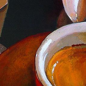 Фрагмент Чай, молоко в кафе Милана