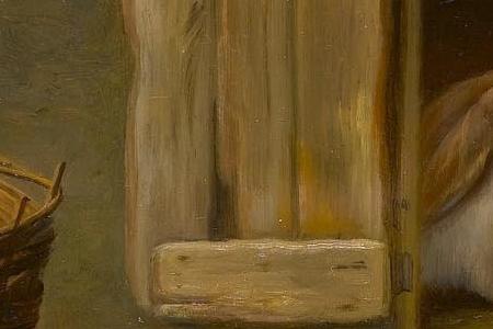 Фрагмент Chickens and pigeons in a farmyard Ducks and rabbits in a farmyard a pair both