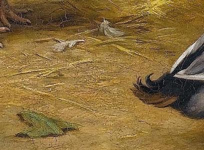 Фрагмент Chickens ducks pigeons and a rabbit