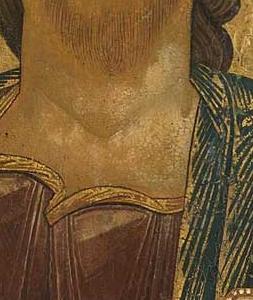 Фрагмент CHRIST PANTOCRATOR NORTHERN GREECE POSSIBLY 13TH OR 14TH CENTURY WITH LATER RESTORATI