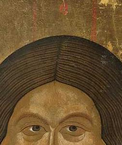 Фрагмент CHRIST PANTOCRATOR NORTHERN GREECE POSSIBLY 13TH OR 14TH CENTURY WITH LATER RESTORATI