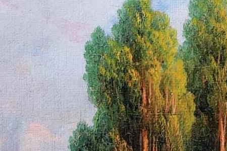 Фрагмент CONSTANTINOPLE, VIEW OF THE GOLDEN HORN WITH A SELF-PORTRAIT OF THE ARTIST SKETCHING