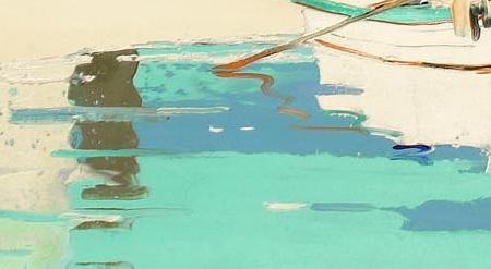 Фрагмент Continental harbour scene