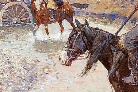 Фрагмент COSSACKS CROSSING THE RIVER