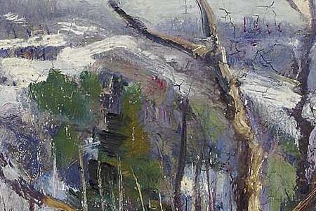 Фрагмент COVERED BRIDGE IN WINTER