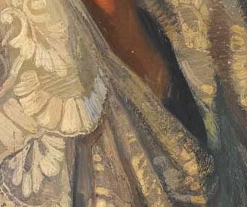 Фрагмент DAMA CON MANTILLA Y ABANICO LADY WITH MANTILLA AND FAN