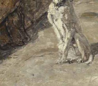 Фрагмент Дама кормит лебедей