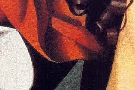 Фрагмент Дама с красным шарфом