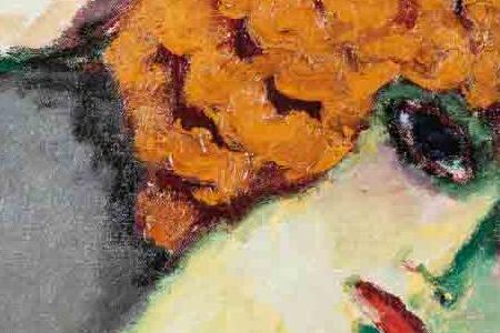 Фрагмент Дама с рыжими волосами