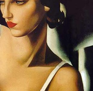 Фрагмент Дама в вечернес платье в городе