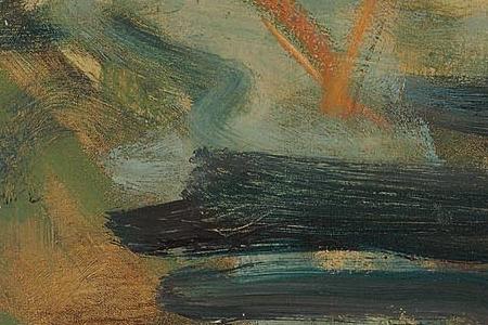 Фрагмент Dedham -A Jockey in Yellow Unsaddling a Dark Bay Horse