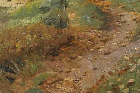 Фрагмент DEER IN AN AUTUMN LANDSCAPE