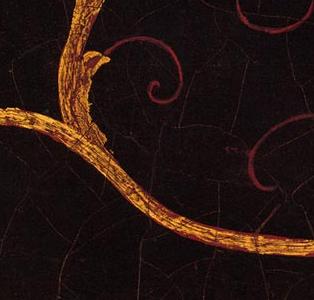 Фрагмент Декоративная композиция птица счастью клювом вверх