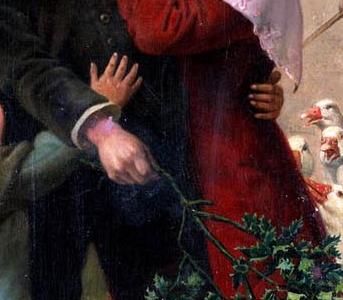 Фрагмент Деревенская сцена с Гусями