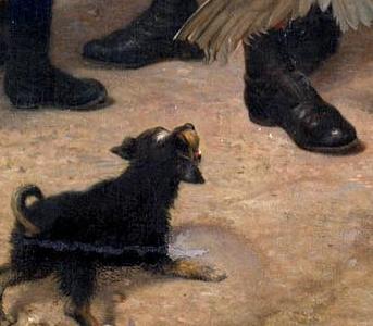 Фрагмент Деревенская сцена с Гусями