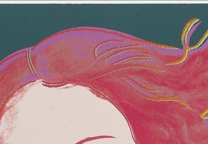 Фрагмент DETAILS OF RENAISSANCE PAINTINGS: BIRTH OF VENUS на изумрудном фоне